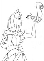 kolorowanki Śpiąca królewna Aurora, obrazek Disney dla dzieci do wydrukowania i  do pokolorowania kredkami numer  23